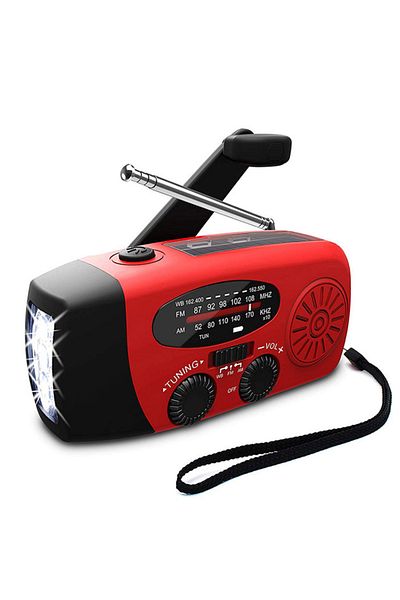 Choice Red Hot Multifunctional Solar Hand Crank Radio AM/FM/NOAA Portable Weather Radio Power Bank Solar Ch