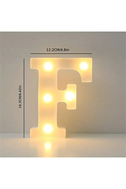 Choice ضوء حرف LED أبيض 16 سم، ضوء ليلي مضيء للحروف والأرقام، مناسب للمنزل والبار وحفلات الزفاف