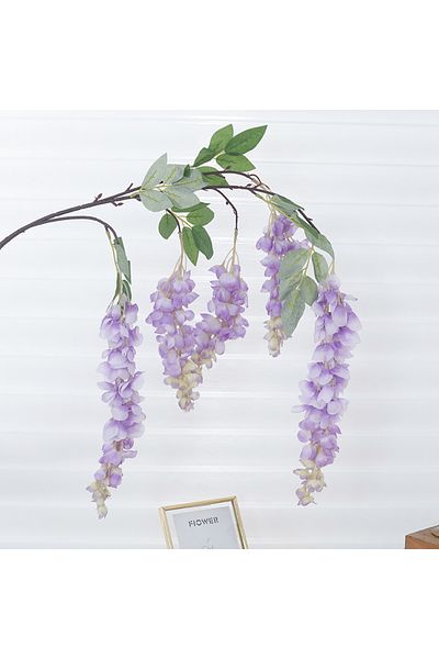 Choice Purple Blue Artificial Flowers Silk Wisteria Vine Fake Silk Hanging Rattan Flower For Wedding Party