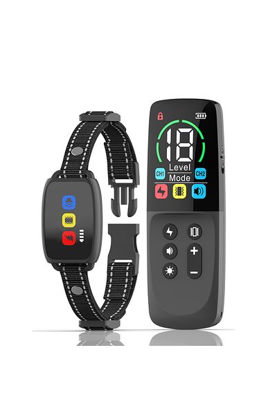 Choice1 1 Set Type-C Rechargeable Remote Control Dog Training Collar LCD Display Electric Waterproof Vibrato