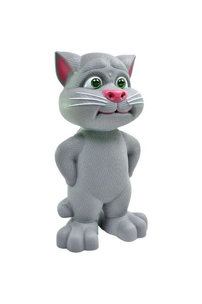 Deliny Jucărie interactivă Talking Tom ® Deliny, pisica vorbitoare cu povești, 40 cm, gri
