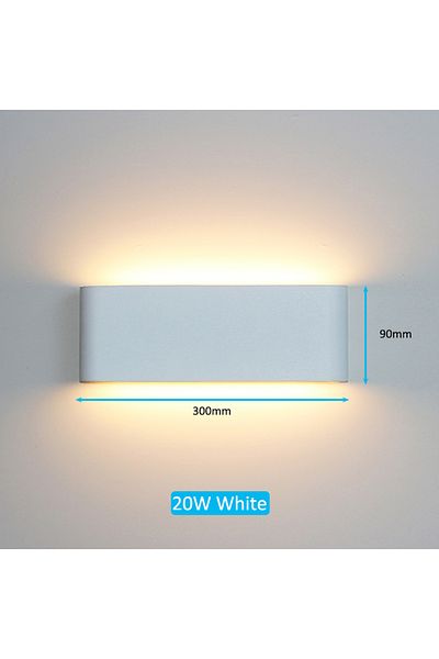 Choice Warm White (2700-3500K) 20W White LED Outdoor Waterproof IP65 Wall Light Porch Garden Wall Lamp & In