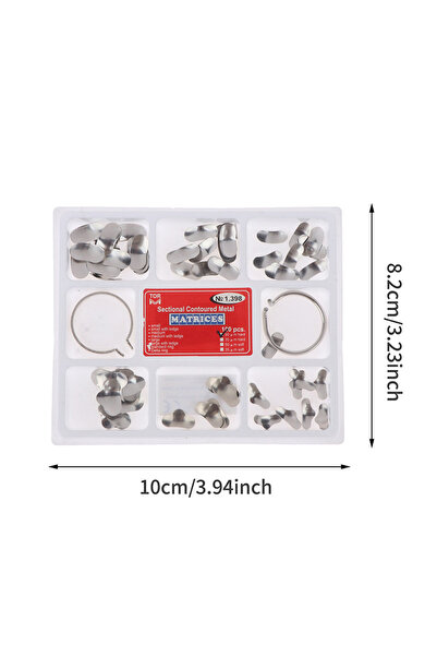 Choice مجموعة مصفوفة الأسنان المقطعية من Denspay، 100 قطعة من شريط مصفوفة الأ...