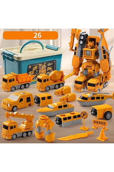 Choice Engineering 26 pcs Magnetic Transform Engineering Car Assembled Toys Car Sets Gift For Boys Girls