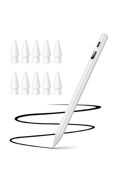 WowStep Stylus iPad Pen, Apple Tablets 2018-2024, 10 Heads, Palm Rejection, Magnetic Attachment, White