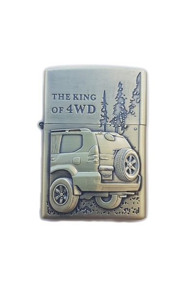 dalimag Bricheta metalica, 3D relief, gaz, model king of 4wd m4, verde, cutie, 60 mm x 40 mm x 15 mm, Dalima