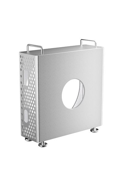 Choice silver Case for Mac Mini M4/m4 Pro Aluminum Alloy Case with Heat Dissipation Stand Dustproof Shockpr