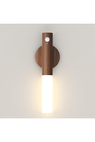 Choice Walnut-1Pcs Night Light Motion Sensor Night Lights Rechargeable Wall Sconces Magnetic Wall Lights Wo
