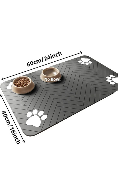 Choice 40 × 60 سم، أسود، S (هريرة صغيرة)، M، L، حصيرة تغذية الحيوانات الأليفة الماصة، مفرش طعام مقاوم للماء للكلاب والقطط