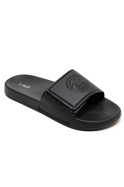 R&B Black MENS SLIDERS 40-45