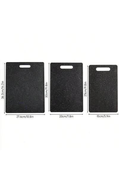 Choice 3PCS black Marble Texture PP Cutting Board Antibacterial and Mildew Cutting Board Kitchen Vegetable