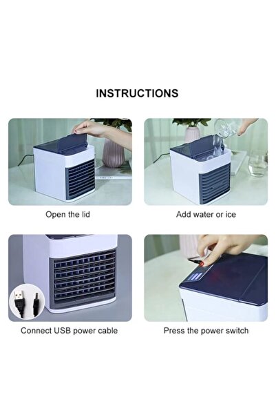 OEM Portable Fan with 3 Cooling Speeds, Humidifier, USB Connection, and LED Ambient Light