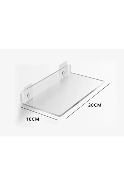 Choice رف حائط شفاف من الأكريليك مقاس 20×10 سم، لوحة تعليق مثقبة للحمام والمرحاض والمطبخ، رف تخزين مكيف الهواء