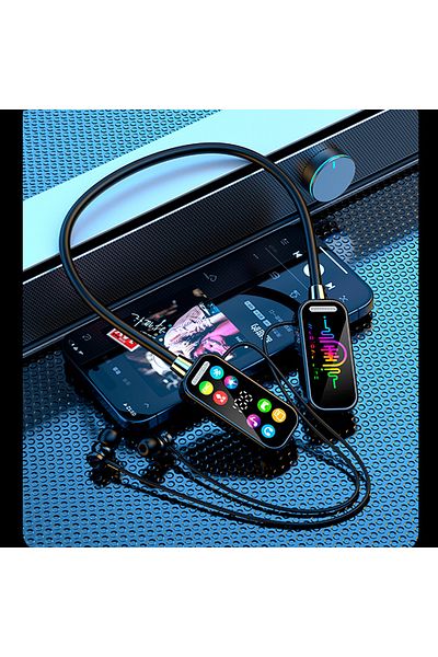 Choice black 50H Play Time Bluetooth Earphones LED Display HiFi Sound Earbuds Wireless Headphones Sports Ga