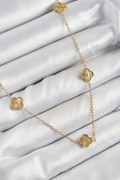 Generic 316L Steel Clover Model Gold Color Women's Necklace