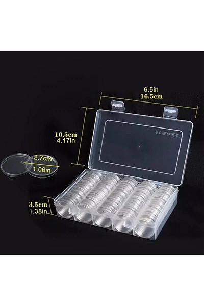 Choice 27mm 27Mm/30Mm Transparent Coin Cases Coins Storage Capsules Protection Box Container Holder Coin Co