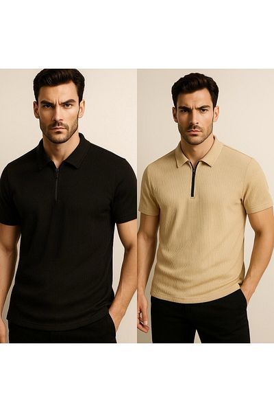 laqa Zipped Jamber Ottoman Tshirt