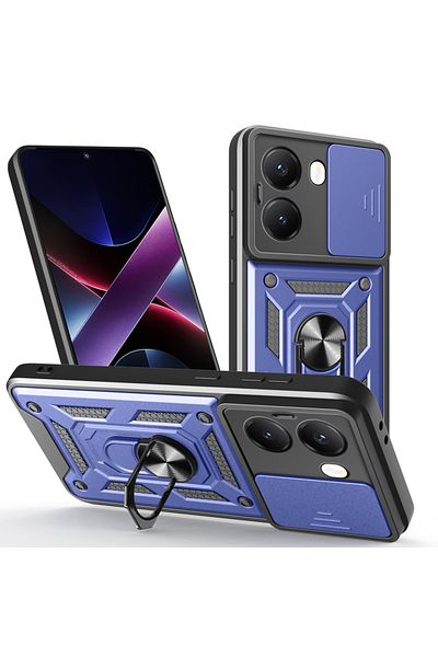 Choice جراب واقي لعدسة الكاميرا لهاتف POCO X7Pro أزرق لهاتف Mi Poco X7 Pro 5G منزلق لهاتف Mi Poco X7 5G M