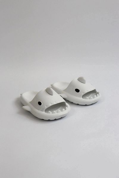 Combin Wg500 Shark White Unisex Full Orthopedic Slippers Shark Slides Children