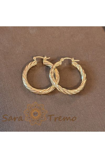 saratremo Chunky Braided Earrings, 3.2 cm – Easy Elegance and Comfort
