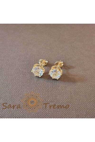 saratremo Cercei Placați pe Lobul Urechii cu Cristal Zirconia Alb și Prindere Fluturaș