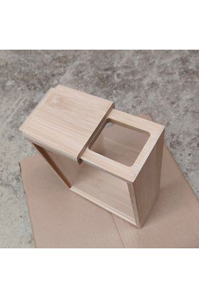 Choice A Bamboo Food Dispenser 2L Kitchen Organizer Food Storage Container Cereal Dispenser for Pantry Org.