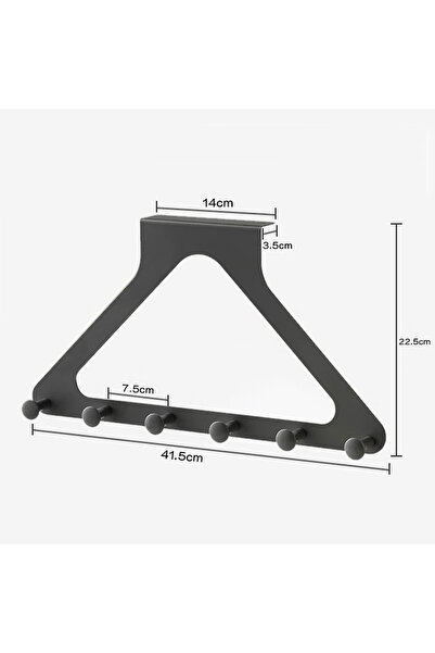 choice2 خطاف باب مثلث الشكل بلون رمادي داكن، يُثبت على الحائط، لا يحتاج إلى ث...