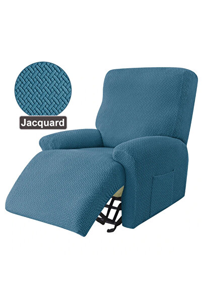 Choice غطاء أريكة استرخاء من سباندكس أزرق بمقعد واحد، غطاء راليكس، أغطية كراس...