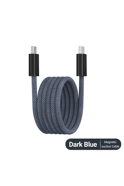 Choice كابل USB C إلى USB C بطول 1 متر، PD 100 وات، مغناطيسي، شاحن سريع PD 3.1، 100 وات، مضفر من النايلون