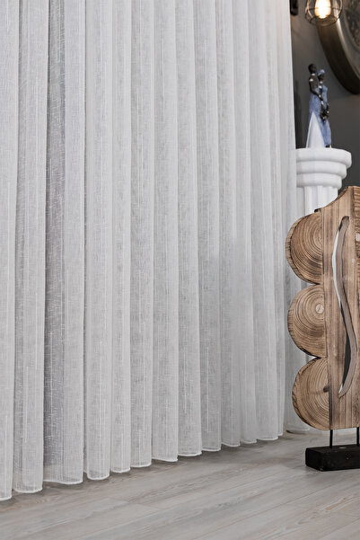 Home Sanat Tekstil Santori Tül Perde 1/3 Sık Pile Ağır Gramajlı Ütü İstemez |...