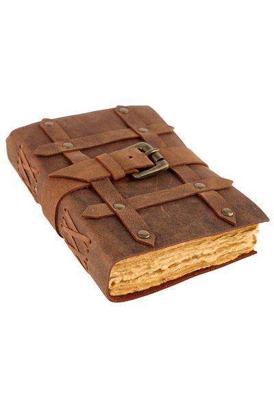 OEM LEATHER JOURNAL | HANDMADE | WITH STRAP AND BUCKLE | GRATITUDE JOURNAL | 18 x 13 cm *