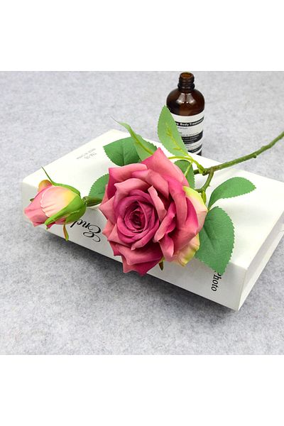 Choice 1pc Rose Red Artificial Flowers Big Silk Roses Beautiful Branch Vases for Home Wedding Decoration Va