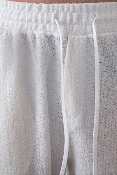 TÜZeMEN Textured Fabric Shorts