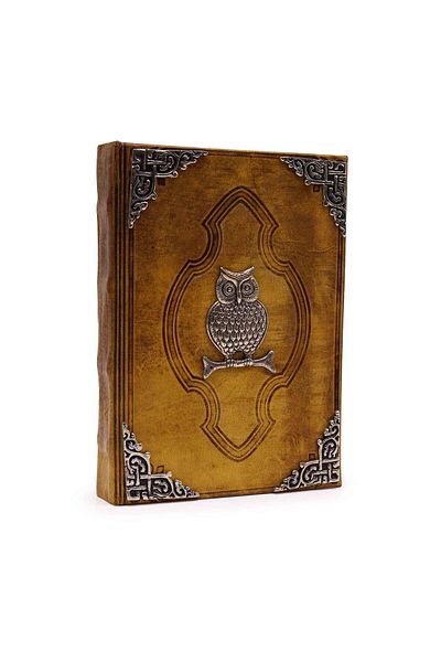 OEM LEATHER JOURNAL AGENDA | HANDMADE | OWL | 26 x 18 cm