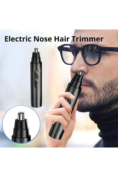 Choice ماكينة تشذيب شعر الأنف والأذن المحمولة للرجال باللون الأسود - إزالة شع...