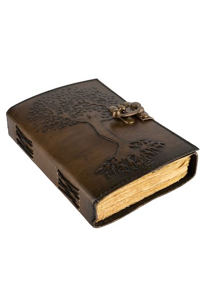 OEM LEATHER JOURNAL | HANDMADE | GRATITUDE JOURNAL | TREE OF LIFE | 18 x 13 cm *