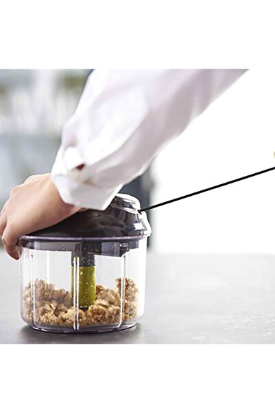 TEFAL مفرمة طعام يدوية | ٩٠٠ مل | ٥ ثوانٍ | شفرات من الفولاذ المقاوم للصدأ | أسود/لون الليمون