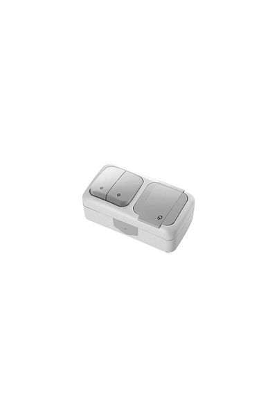 Viko by Panasonic UPS Socket + Toggle Switch IP54 Gray Palmiye Viko