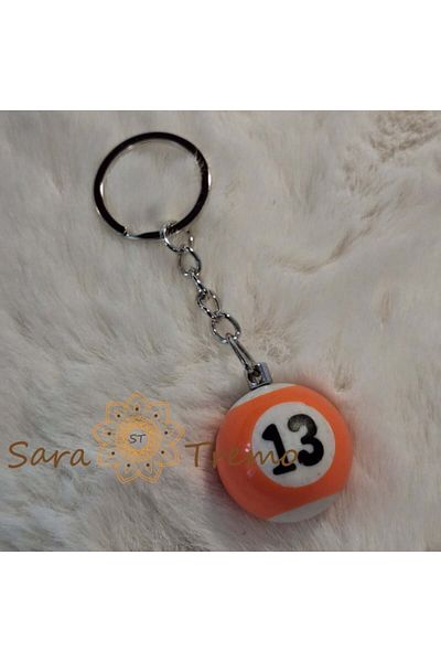 saratremo Billiard Ball Keychain