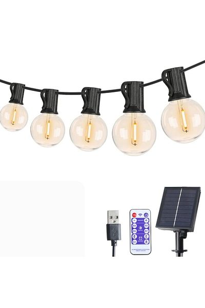 OEM Solar LED Light Garland, 25M, Outdoor, Ideal for Garden, Terrace, Courtyard, Events