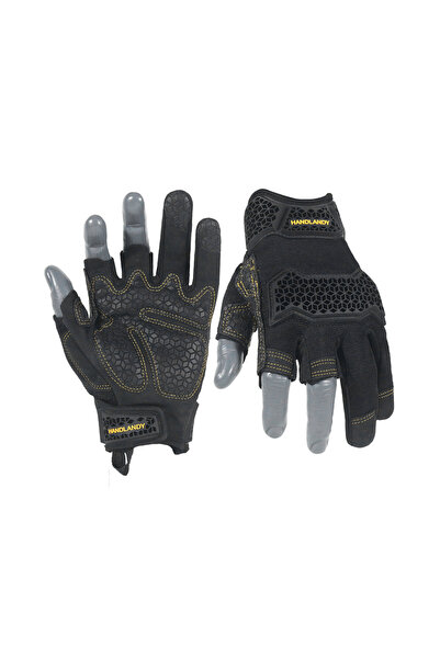 Choice قفازات عمل بدون أصابع من HANDLANDY مقاس XL، قبضة متعددة الاستخدامات مب...