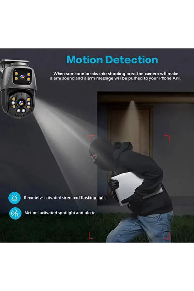 Choice 8MP Camera No Card 8MP 4K Dual Lens POE IP Camera PTZ Dual Screens Smart Home 360° PTZ Wired Video S