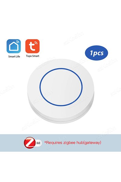 Choice white Zigbee3.0 Smart Button Wireless Scene Switch Automation Remote Control Works with Zigbee Hub Z