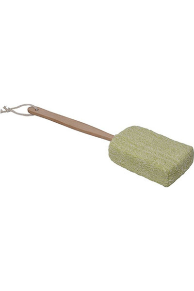 Tendance إسفنجة حمام شبكية بمقبض خشبي