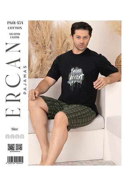 Ercan Set pijamale pentru bărbați Snewer cu mâneci scurte și pantaloni scurți