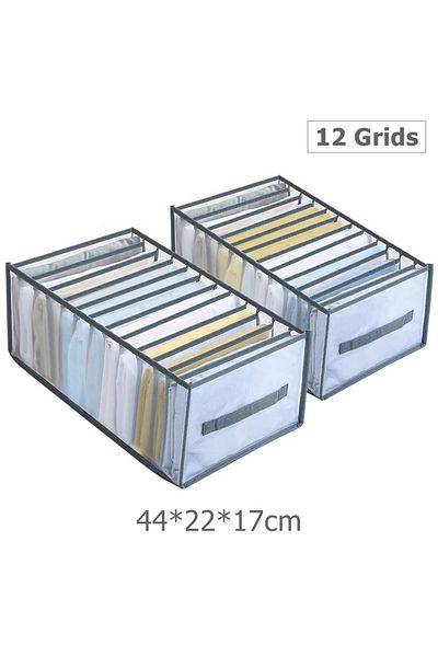 Choice XL 12Grids 2pcs 2Pcs Wardrobe Clothes Organizer 12/9 Grids Closet Organizers and Storage for Clothin