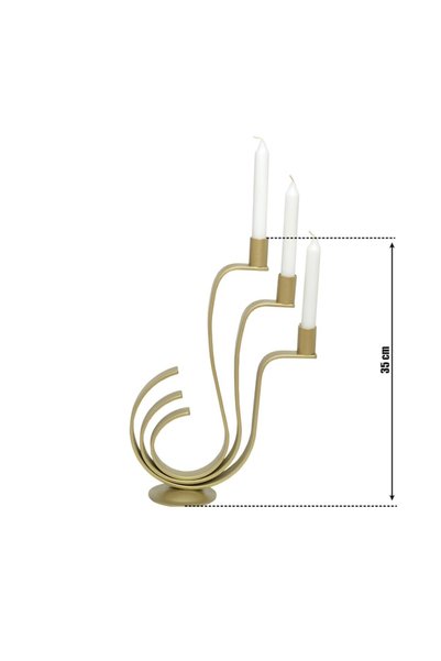 fromro Suport pentru lumânare Elegance auriu mat