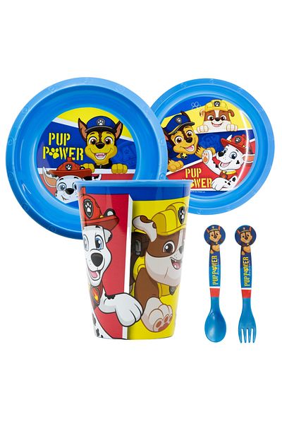 PAW PATROL 5-piece dinnerware set, plastic, BPA-free, multicolor, Paw Patrol