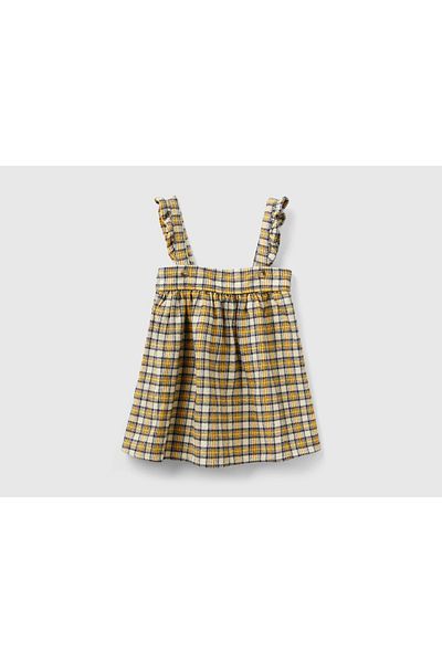 United Colors of Benetton Plaid Strap Dress for Girls