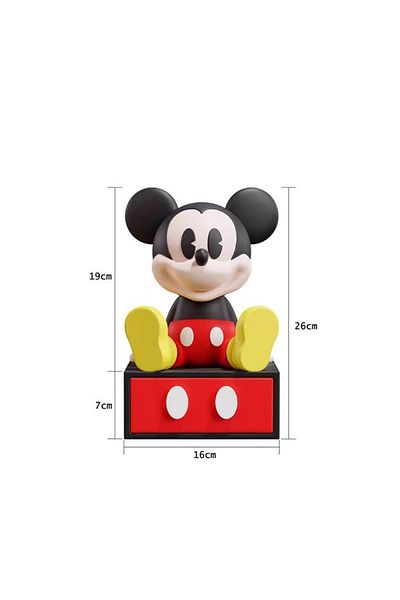 Miniso Mickey Storage Disney Cartoon Cute Mickey Desktop Ornaments Keys Miscellaneous Storage Cabine